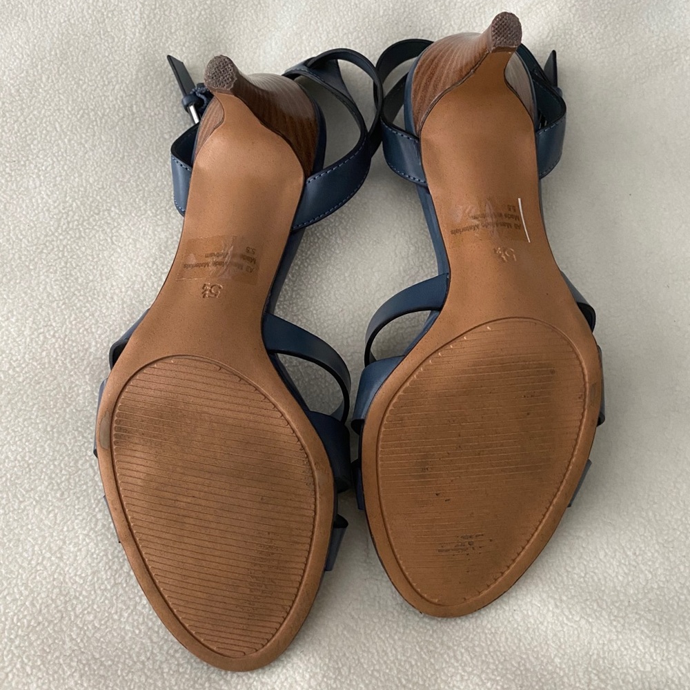 Coach and Four Blue Ankle Strap Size 5 1/2 - Picture 6 of 8